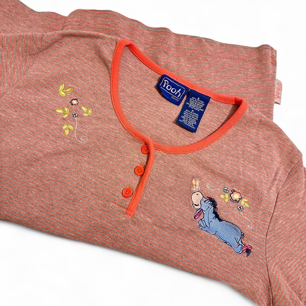 Eeyore Disney Pooh Striped Henley Top